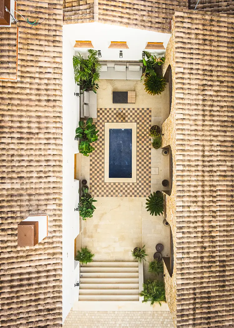 The inner courtyard