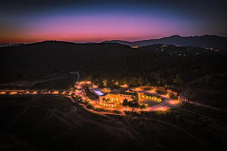 The estate at sunset